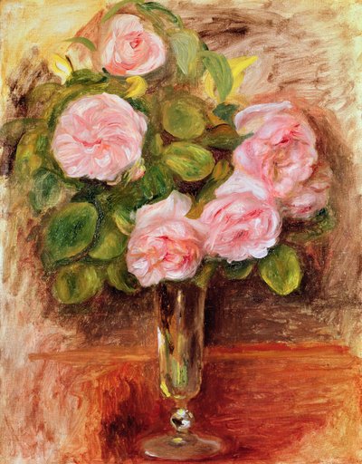 Rozen in een vaas, 1905 door Pierre Auguste Renoir